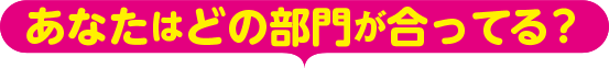 あなたはどの部門が合ってる？