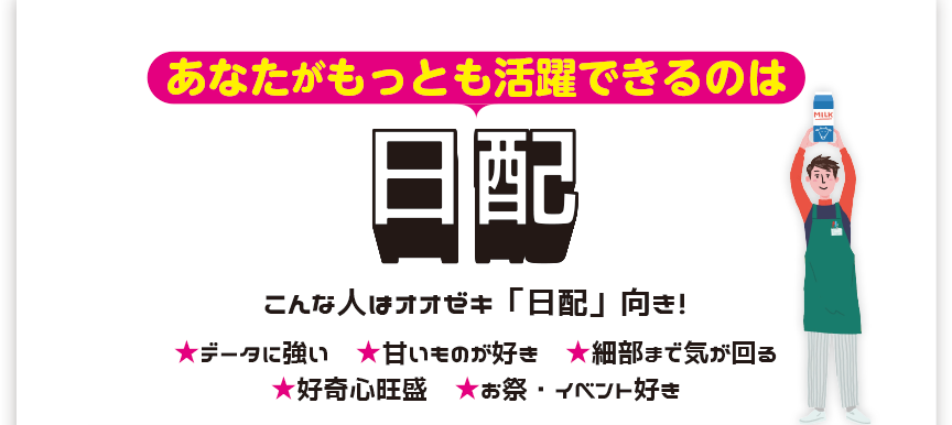 あなたがもっとも活躍できるのは日配